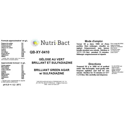 Brilliant Green Agar Sulfadiazine